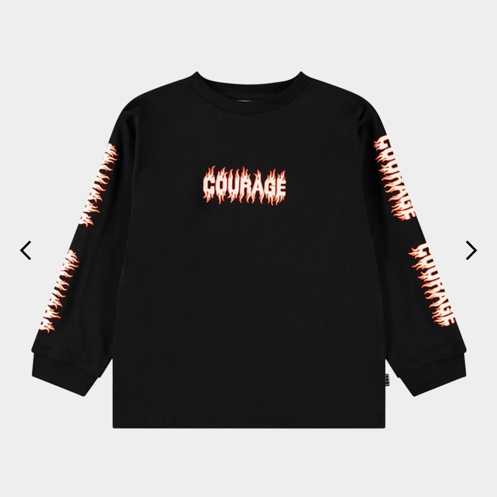 Molo Black Courage Kids Long Sleeve Shirt NWT